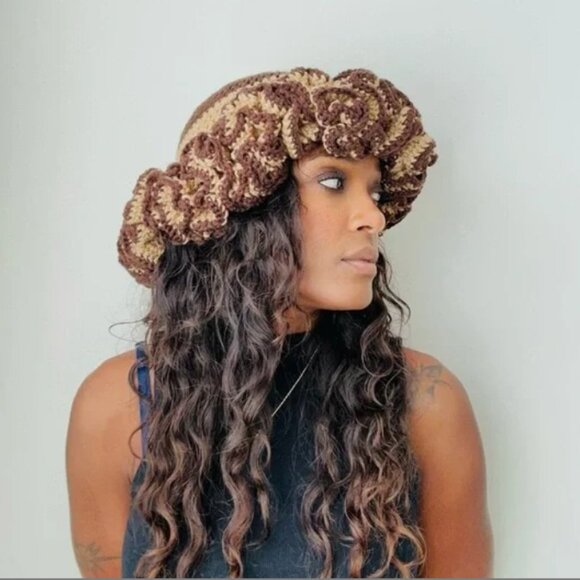 Crochet Ruffle Hat (Any Color) - Picture 6 of 6